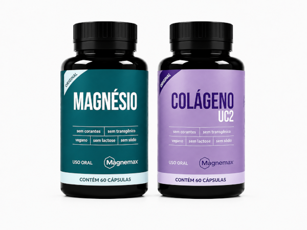 Kit 1 Magnésio 1 Colágeno UC2 60 Cápsulas