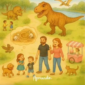Imagem de capa para o Ebook  Uma Aventura Jurássica no Parque do Ibirapuera