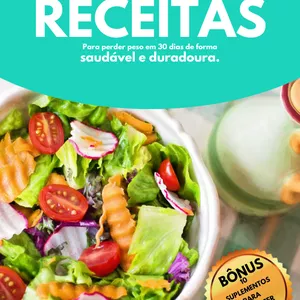Imagem de capa para o Ebook 30 Receitas para perder peso de forma saudável em 30 dias