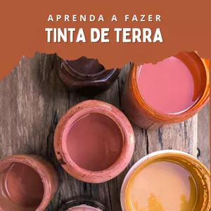 Imagem de capa para o Ebook Aprenda a fazer TINTA DE TERRA