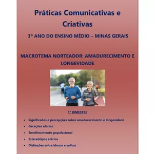 Imagem de capa para o Ebook APOSTILA PRÁTICAS COMUNICATIVAS E CRIATIVAS SEE/MG 3º ANO - 1º BIMESTRE