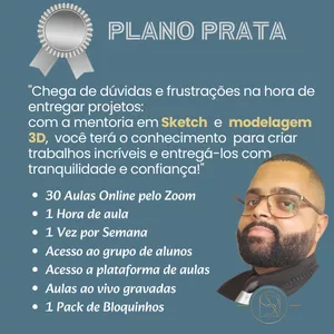 Imagem de capa para o Curso online MENTORIA SKETCHUP # VEM COM RICK# PLANO PRATA 