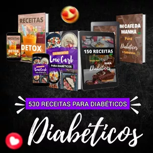 Imagem de capa para o Ebook 530 RECEITAS PARA DIABÉTICOS