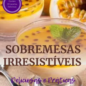 Imagem de capa para o Ebook Sobremesas Irresistíveis
