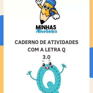 Imagem de capa para o Ebook Caderno de Português com 9 Atividades sobre a Letra Q