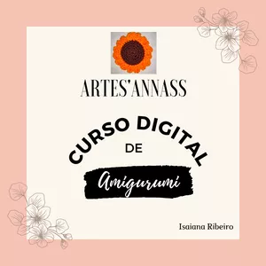 Imagem de capa para o Ebook Curso Digital de Amigurumi