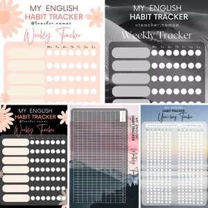 Cover image for Ebook My English Habit Tracker by @teacher.namae