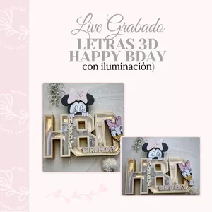 Imagen de portada para Curso online LIVE GRABADO - LETRAS 3D HAPPY BDAY 
