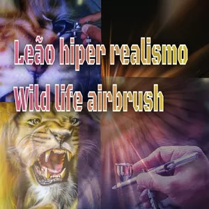 Curso de Aerografia Leão Hiper realista 