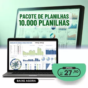 Imagem de capa para o Curso online Pacote de Planilhas (10k)
