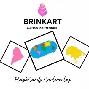 Imagem principal do produto Flahscards os Continentes Montessori