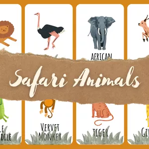 Cover image for Ebook Safari Animals Cards