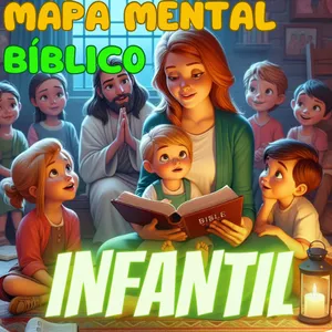 Imagem de capa para o Ebook Mapa Mental Bíblico Infantil - 30 personagens