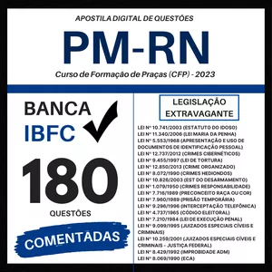 Imagem de capa para o Ebook SIMULADO LEGISLAÇÃO EXTRAVAGANTE PM/RN - BANCA IBFC