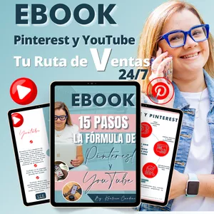 Imagen de portada para Curso online Ebook 15 pasos para comenzar tu negocio en Pinterest y YouTube 