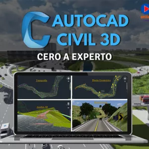 Imagen de portada para Curso online Curso Experto de Autodesk Civil 3D