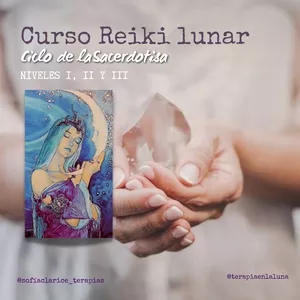 Imagem de capa para o Curso online Reiki Lunar - Ciclo La Sacerdotisa - Niveles 1-2-3