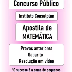 Imagem de capa para o Ebook Matemática para concursos - Consulplan