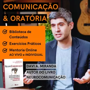 Imagem de capa para o Curso online Formação híbrida em Comunicação e Oratória (EAD + Mentoria AO VIVO e Individual)