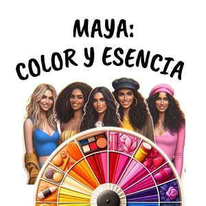Imagem de capa para o Ebook Maya: Color y Esencia. Un emocionante viaje sobre la asesoría de imagen integral.