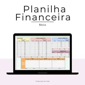 Imagem de capa para o Ebook Planilha de controle financeiro - Básica 