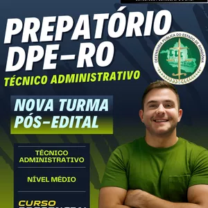Imagem de capa para o Curso online Curso On-line DPE-RO para TÉCNICO ADMINISTRATIVO e OFICIAL DE DILIGÊNCIA