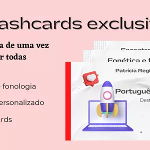 Imagem de capa para o Ebook Flashcards de Português 🚀