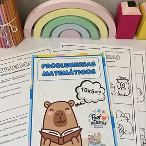 Imagem de capa para o Ebook Probleminhas Matemáticos – Ensino Fundamental 1✨🦫