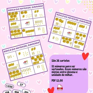 Imagem de capa para o Ebook Bingo do Material Dourado