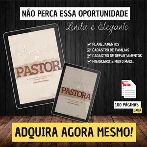 Imagem de capa para o Ebook AGENDA DO PASTOR E AGENDA DA PASTORA 🧔🏻🦋