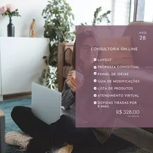Imagem de capa para o Serviço online Consultoria on-line de decoração de ambientes ARQ | 28