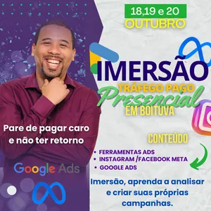 Imagem de capa para o Evento presencial Imersão Gestão de Tráfego Pago