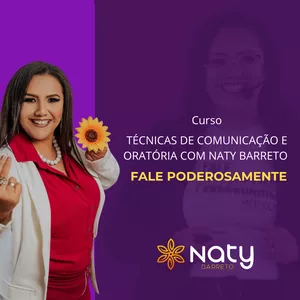 Imagem de capa para o Curso online Curso de técnicas de comunicação e oratória com Naty Barreto 
