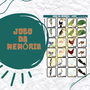 Imagem de capa para o Ebook Jogo da memória - Aves