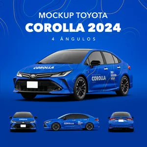 Imagem de capa para o Ebook MOCKUP TOYOTA COROLLA  -  4 ÂNGULOS