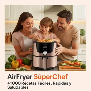 Imagen de portada para Ebook AirFryer SúperChef - +1000 Recetas Fáciles, Rápidas y Saludables