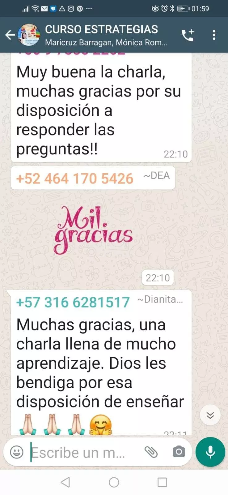 Estrategias sensoriales, imagen de whatsapp