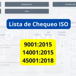 Imagen de portada para Curso online Listas de Chequeo ISO 9001:2015 – 14001:2015 – 45001:2018