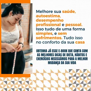 Imagem de capa para o Ebook E-book para emagrecimento. Saiba as melhores informações sobre dietas, exercícios e dicas de como implementá-los em sua rotina e como ter uma vida mais saudável no geral.