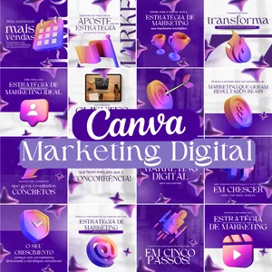 Imagem de capa para o Curso online CANVA MARKETING DIGITAL