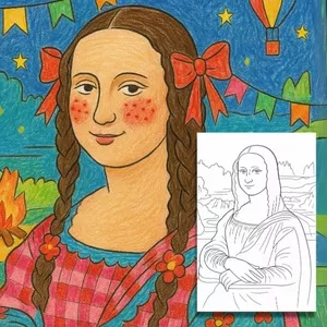 Imagem de capa para o Ebook Mona Lisa no Arraiá