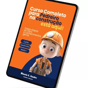 Imagem de capa para o Ebook Curso Completo para Pedreiro na Construção