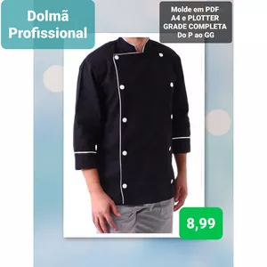 Imagem de capa para o Ebook Molde em PDF Dolmã Masculino Uniforme Profissional