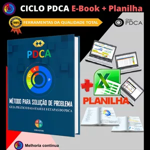Imagem de capa para o Ebook PDCA - Guia prático do método para solução de problemas + Planilha