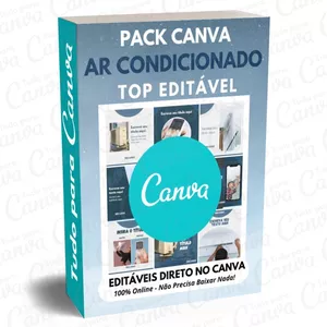 Imagem de capa para o Curso online Pack Canva Editável - Ar Condicionado Top + 5 Kits Bônus