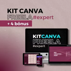 Imagem principal do produto Kit Canva Freela Expert - Proposta comercial + Modelo de Portfólio + Modelo de contrato e MAIS!