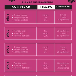 Imagen de portada para Ebook Plantilla para programar ejercicios durante 1 semana