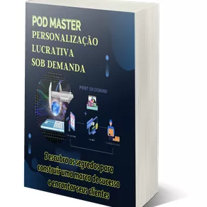 Imagem de capa para o Ebook Pod Master - Personalização  Lucrativa  Sob Demanda
