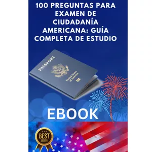 Imagen de portada para Curso online 100 PREGUNTAS PARA EXAMEN DE CIUDADANÍA AMERICANA: GUÍA COMPLETA DE ESTUDIO