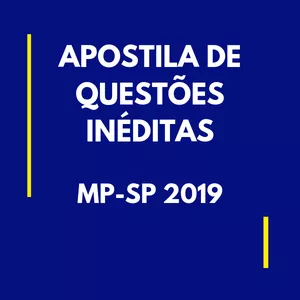 Imagem de capa para o Ebook Apostila de Questões Inéditas MP SP 2026- Auxiliar de Promotoria